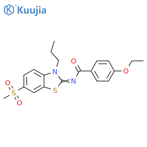 4-ethoxy-N-(2Z)-6-methanesulfonyl-3-propyl-2,3-dihydro-1,3-benzothiazol-2-ylidenebenzamide structure