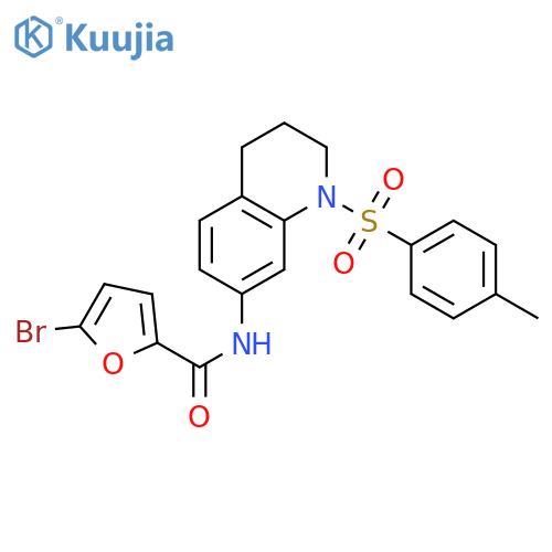 5-bromo-N-1-(4-methylbenzenesulfonyl)-1,2,3,4-tetrahydroquinolin-7-ylfuran-2-carboxamide structure