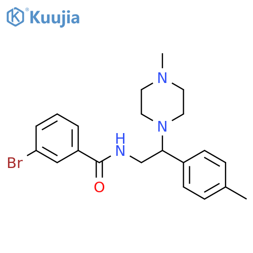 3-bromo-N-2-(4-methylphenyl)-2-(4-methylpiperazin-1-yl)ethylbenzamide structure