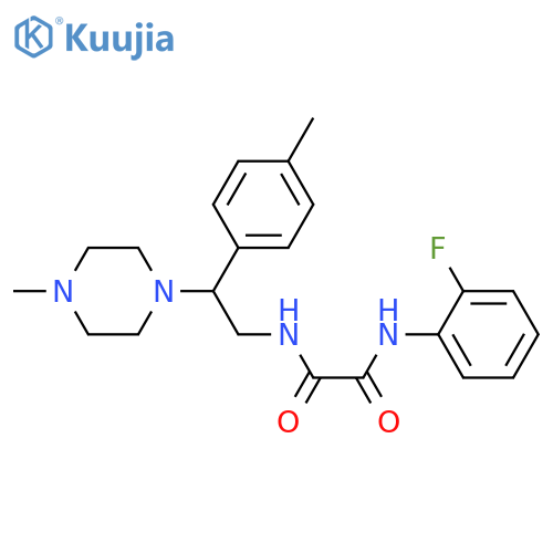 N-(2-fluorophenyl)-N'-2-(4-methylphenyl)-2-(4-methylpiperazin-1-yl)ethylethanediamide structure