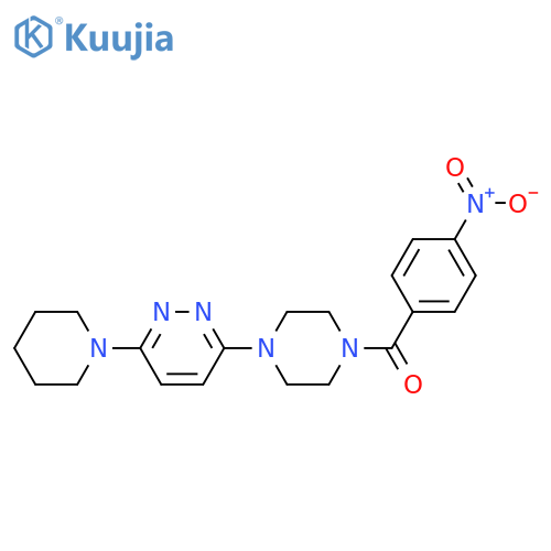 3-4-(4-nitrobenzoyl)piperazin-1-yl-6-(piperidin-1-yl)pyridazine structure