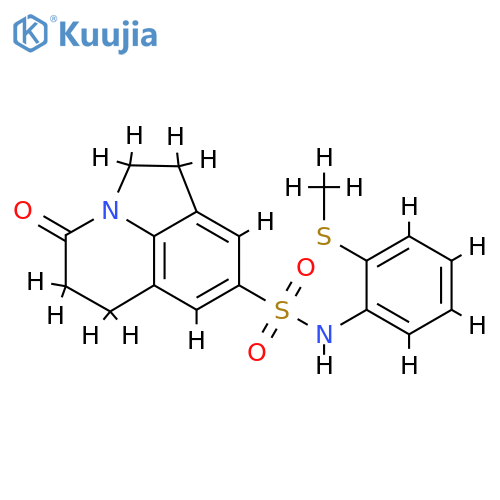 N-2-(methylsulfanyl)phenyl-11-oxo-1-azatricyclo6.3.1.0^{4,12}dodeca-4(12),5,7-triene-6-sulfonamide structure