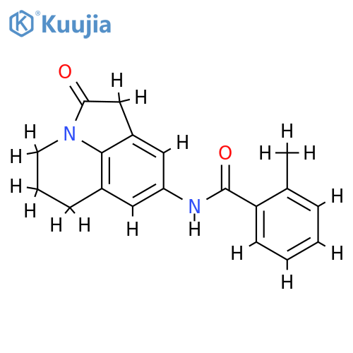 2-methyl-N-{2-oxo-1-azatricyclo6.3.1.0^{4,12}dodeca-4,6,8(12)-trien-6-yl}benzamide structure