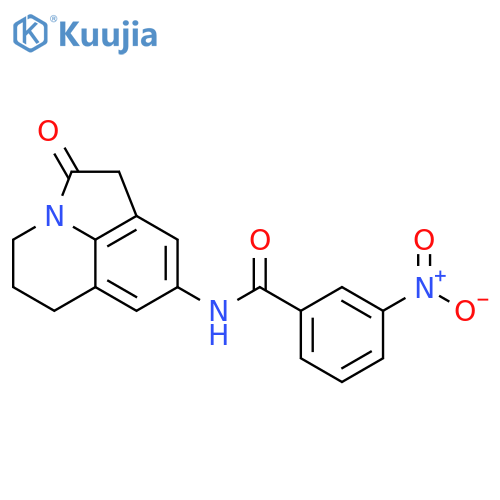 3-nitro-N-{2-oxo-1-azatricyclo6.3.1.0^{4,12}dodeca-4,6,8(12)-trien-6-yl}benzamide structure
