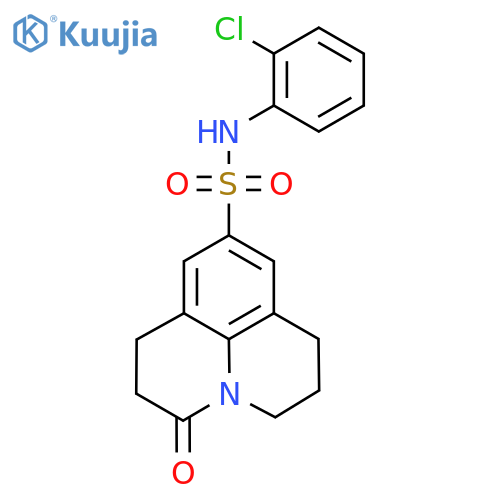 N-(2-chlorophenyl)-2-oxo-1-azatricyclo7.3.1.0^{5,13}trideca-5,7,9(13)-triene-7-sulfonamide structure