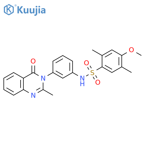 4-methoxy-2,5-dimethyl-N-3-(2-methyl-4-oxo-3,4-dihydroquinazolin-3-yl)phenylbenzene-1-sulfonamide structure