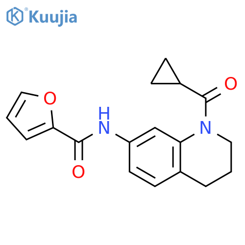 N-(1-cyclopropanecarbonyl-1,2,3,4-tetrahydroquinolin-7-yl)furan-2-carboxamide structure