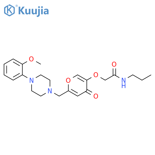 2-(6-{4-(2-methoxyphenyl)piperazin-1-ylmethyl}-4-oxo-4H-pyran-3-yl)oxy-N-propylacetamide structure