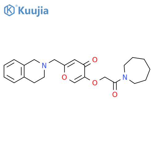5-2-(azepan-1-yl)-2-oxoethoxy-2-(1,2,3,4-tetrahydroisoquinolin-2-yl)methyl-4H-pyran-4-one structure