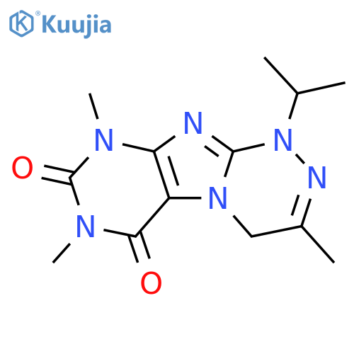 3,7,9-trimethyl-1-(propan-2-yl)-1H,4H,6H,7H,8H,9H-1,2,4triazino4,3-gpurine-6,8-dione structure