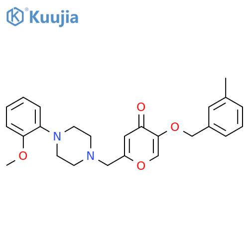 2-{4-(2-methoxyphenyl)piperazin-1-ylmethyl}-5-(3-methylphenyl)methoxy-4H-pyran-4-one structure
