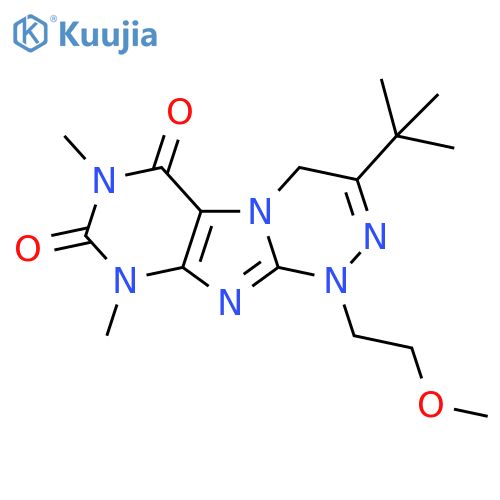 3-tert-butyl-1-(2-methoxyethyl)-7,9-dimethyl-1H,4H,6H,7H,8H,9H-1,2,4triazino4,3-gpurine-6,8-dione structure