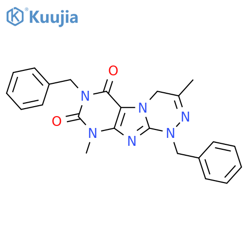 1,7-dibenzyl-3,9-dimethyl-1H,4H,6H,7H,8H,9H-1,2,4triazino4,3-gpurine-6,8-dione structure