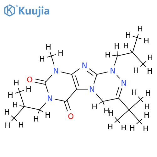 3-tert-butyl-9-methyl-1,7-bis(2-methylpropyl)-1H,4H,6H,7H,8H,9H-1,2,4triazino4,3-gpurine-6,8-dione structure