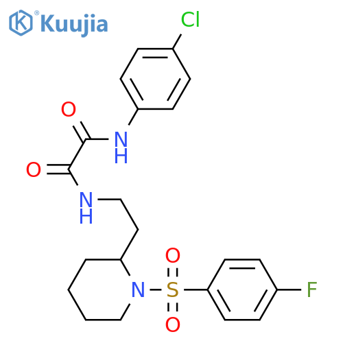 N'-(4-chlorophenyl)-N-{2-1-(4-fluorobenzenesulfonyl)piperidin-2-ylethyl}ethanediamide structure
