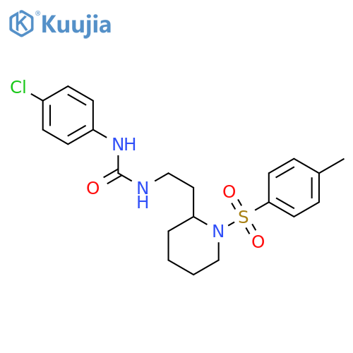 1-(4-chlorophenyl)-3-{2-1-(4-methylbenzenesulfonyl)piperidin-2-ylethyl}urea structure