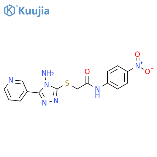 2-{4-amino-5-(pyridin-3-yl)-4H-1,2,4-triazol-3-ylsulfanyl}-N-(4-nitrophenyl)acetamide structure