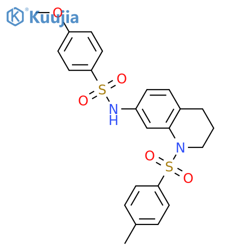 4-methoxy-N-1-(4-methylbenzenesulfonyl)-1,2,3,4-tetrahydroquinolin-7-ylbenzene-1-sulfonamide structure