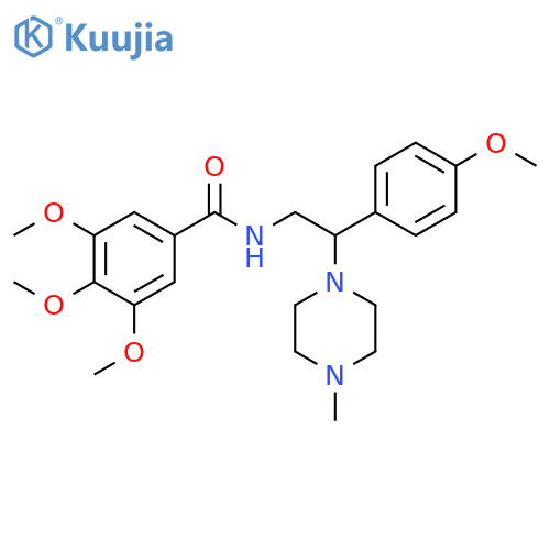 3,4,5-trimethoxy-N-2-(4-methoxyphenyl)-2-(4-methylpiperazin-1-yl)ethylbenzamide structure