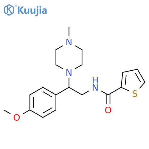 N-2-(4-methoxyphenyl)-2-(4-methylpiperazin-1-yl)ethylthiophene-2-carboxamide structure