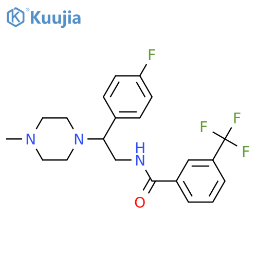 N-2-(4-fluorophenyl)-2-(4-methylpiperazin-1-yl)ethyl-3-(trifluoromethyl)benzamide structure