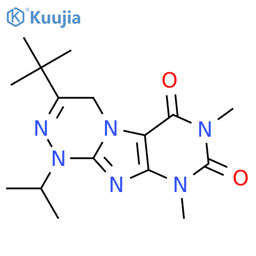 3-tert-butyl-7,9-dimethyl-1-(propan-2-yl)-1H,4H,6H,7H,8H,9H-1,2,4triazino4,3-gpurine-6,8-dione structure