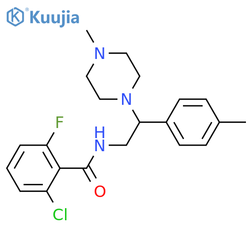 2-chloro-6-fluoro-N-2-(4-methylphenyl)-2-(4-methylpiperazin-1-yl)ethylbenzamide structure
