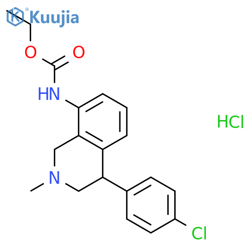 Carbamic acid,[4-(4-chlorophenyl)-1,2,3,4-tetrahydro-2-methyl-8-isoquinolinyl]-, ethyl ester,monohydrochloride (9CI) structure
