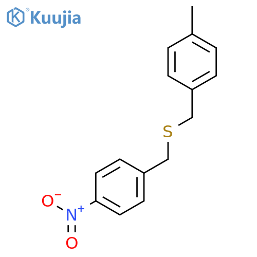 Benzene, 1-methyl-4-[[[(4-nitrophenyl)methyl]thio]methyl]- structure
