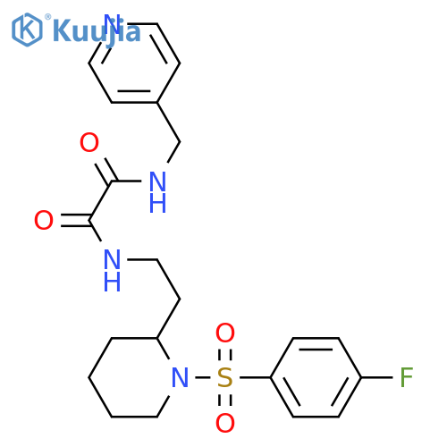 N-{2-1-(4-fluorobenzenesulfonyl)piperidin-2-ylethyl}-N'-(pyridin-4-yl)methylethanediamide structure