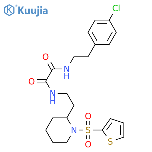 N'-2-(4-chlorophenyl)ethyl-N-{2-1-(thiophene-2-sulfonyl)piperidin-2-ylethyl}ethanediamide structure