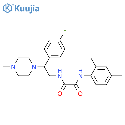 N-(2,4-dimethylphenyl)-N'-2-(4-fluorophenyl)-2-(4-methylpiperazin-1-yl)ethylethanediamide structure