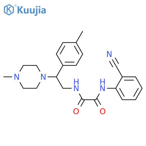 N-(2-cyanophenyl)-N'-2-(4-methylphenyl)-2-(4-methylpiperazin-1-yl)ethylethanediamide structure