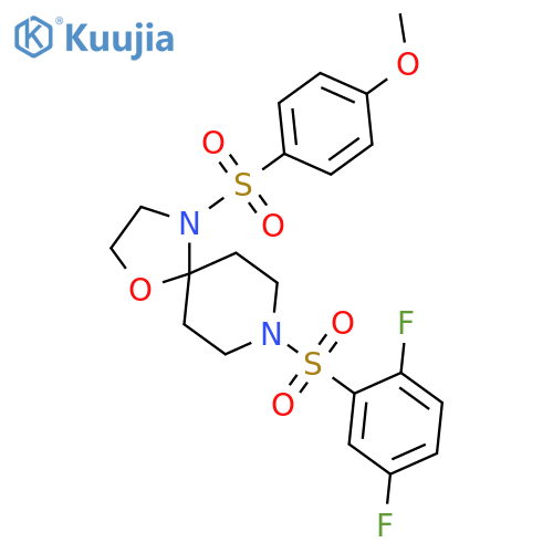 8-(2,5-difluorobenzenesulfonyl)-4-(4-methoxybenzenesulfonyl)-1-oxa-4,8-diazaspiro4.5decane structure