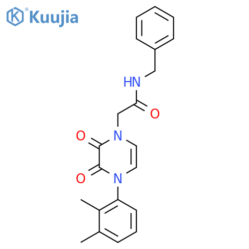 N-benzyl-2-4-(2,3-dimethylphenyl)-2,3-dioxo-1,2,3,4-tetrahydropyrazin-1-ylacetamide structure