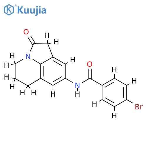 4-bromo-N-{2-oxo-1-azatricyclo6.3.1.0^{4,12}dodeca-4,6,8(12)-trien-6-yl}benzamide structure