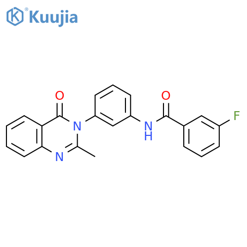 3-fluoro-N-3-(2-methyl-4-oxo-3,4-dihydroquinazolin-3-yl)phenylbenzamide structure