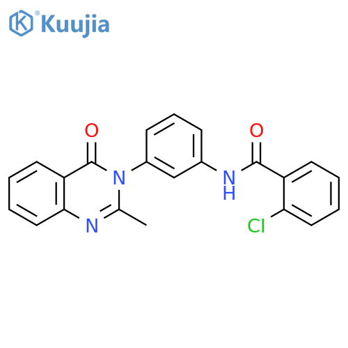2-chloro-N-3-(2-methyl-4-oxo-3,4-dihydroquinazolin-3-yl)phenylbenzamide structure