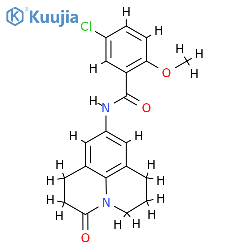 5-chloro-2-methoxy-N-{2-oxo-1-azatricyclo7.3.1.0^{5,13}trideca-5,7,9(13)-trien-7-yl}benzamide structure