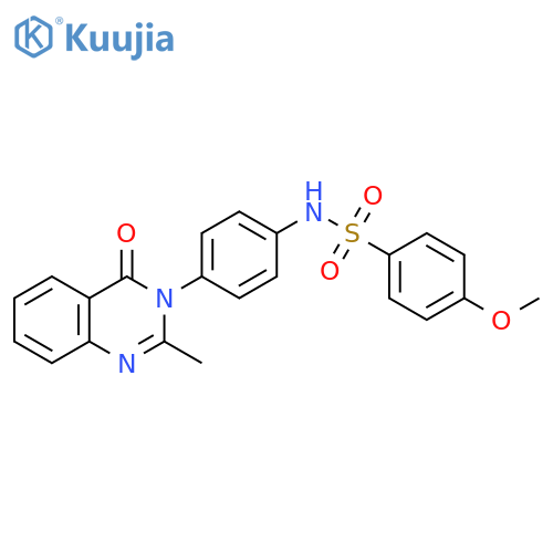 4-methoxy-N-4-(2-methyl-4-oxo-3,4-dihydroquinazolin-3-yl)phenylbenzene-1-sulfonamide structure