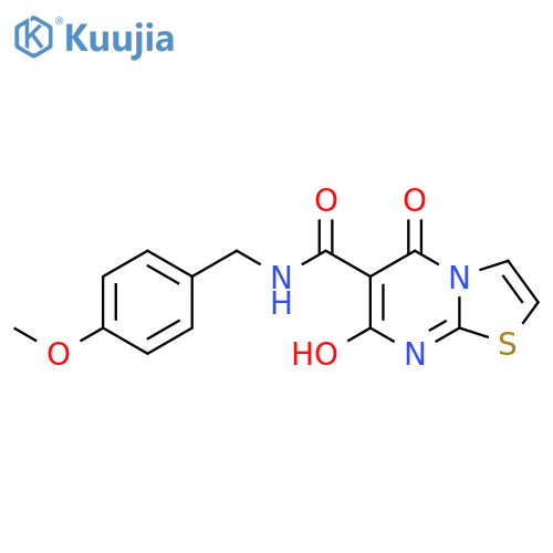 7-hydroxy-N-(4-methoxyphenyl)methyl-5-oxo-5H-1,3thiazolo3,2-apyrimidine-6-carboxamide structure