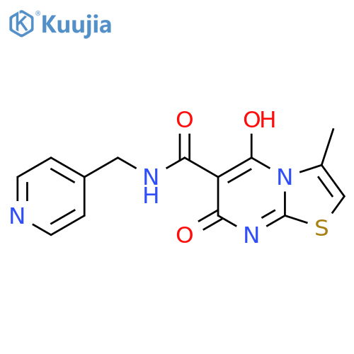7-hydroxy-3-methyl-5-oxo-N-(pyridin-4-yl)methyl-5H-1,3thiazolo3,2-apyrimidine-6-carboxamide structure