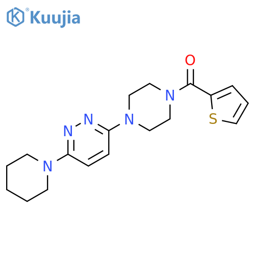 3-(piperidin-1-yl)-6-4-(thiophene-2-carbonyl)piperazin-1-ylpyridazine structure