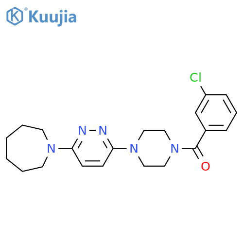 1-{6-4-(3-chlorobenzoyl)piperazin-1-ylpyridazin-3-yl}azepane structure