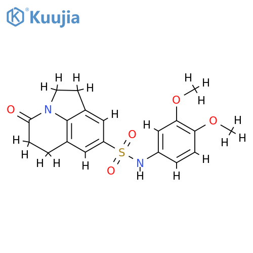 N-(3,4-dimethoxyphenyl)-11-oxo-1-azatricyclo6.3.1.0^{4,12}dodeca-4(12),5,7-triene-6-sulfonamide structure