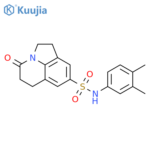 N-(3,4-dimethylphenyl)-11-oxo-1-azatricyclo6.3.1.0^{4,12}dodeca-4(12),5,7-triene-6-sulfonamide structure