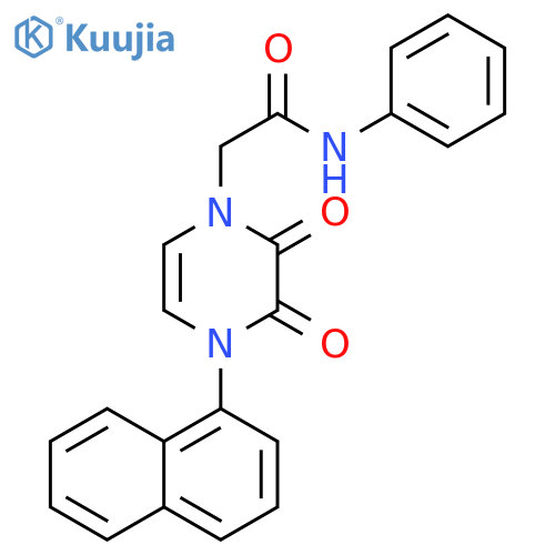 2-4-(naphthalen-1-yl)-2,3-dioxo-1,2,3,4-tetrahydropyrazin-1-yl-N-phenylacetamide structure