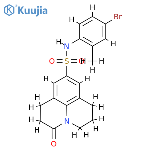 N-(4-bromo-2-methylphenyl)-2-oxo-1-azatricyclo7.3.1.0^{5,13}trideca-5,7,9(13)-triene-7-sulfonamide structure