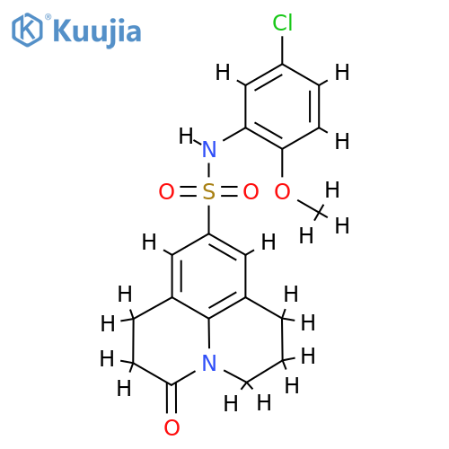 N-(5-chloro-2-methoxyphenyl)-2-oxo-1-azatricyclo7.3.1.0^{5,13}trideca-5,7,9(13)-triene-7-sulfonamide structure