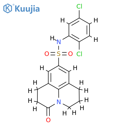 N-(2,5-dichlorophenyl)-2-oxo-1-azatricyclo7.3.1.0^{5,13}trideca-5,7,9(13)-triene-7-sulfonamide structure